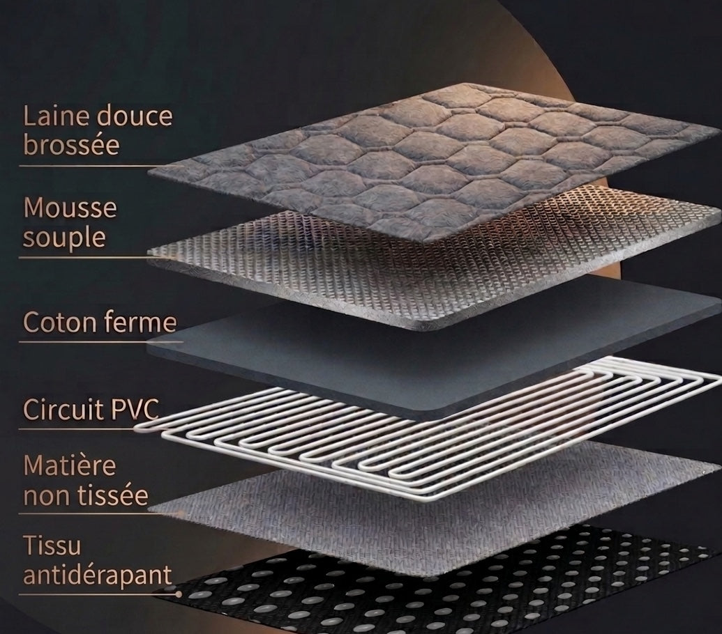 Schéma des couches du Eveyra Mat